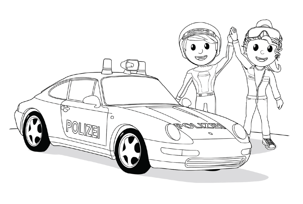 Desenho de Porsche para imprimir
