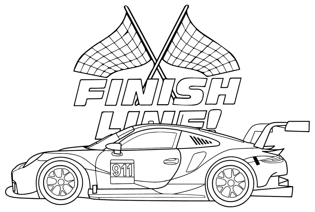 Desenho de Porsche para imprimir