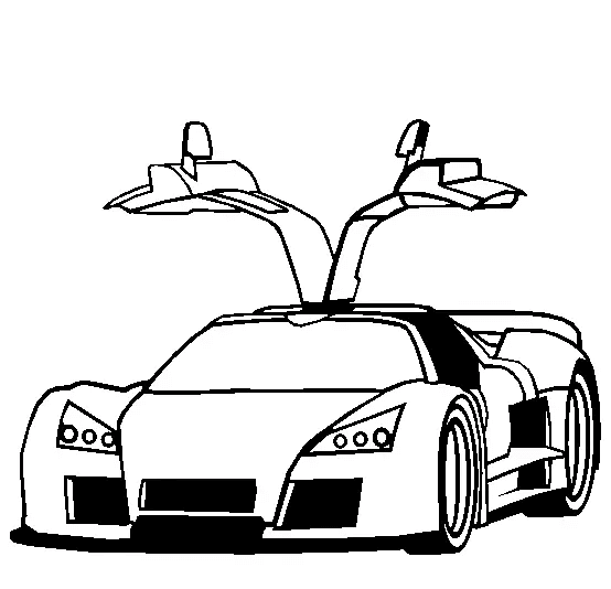 Desenho de Porsche para imprimir