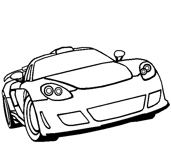 Desenho de Porsche para imprimir
