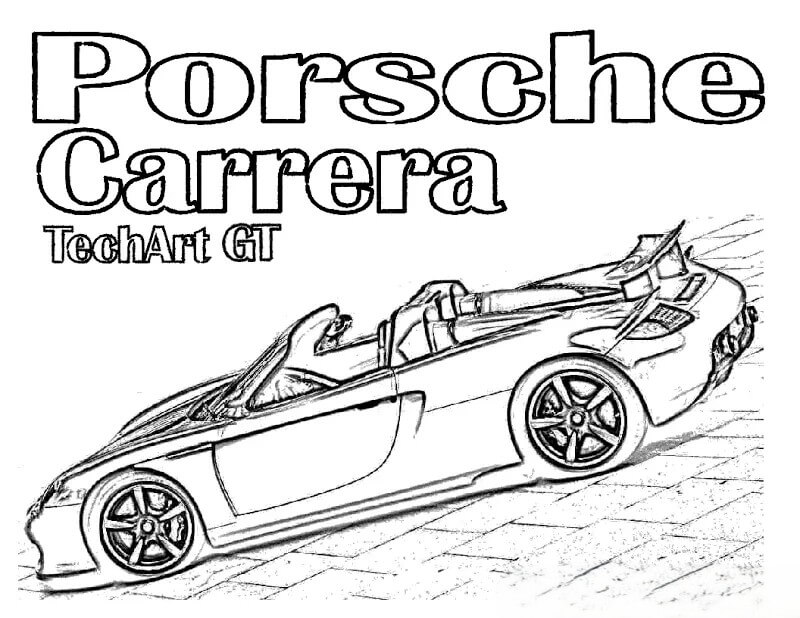 Desenho de Porsche para imprimir