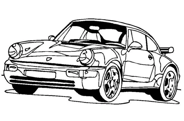 Desenho de Porsche para imprimir