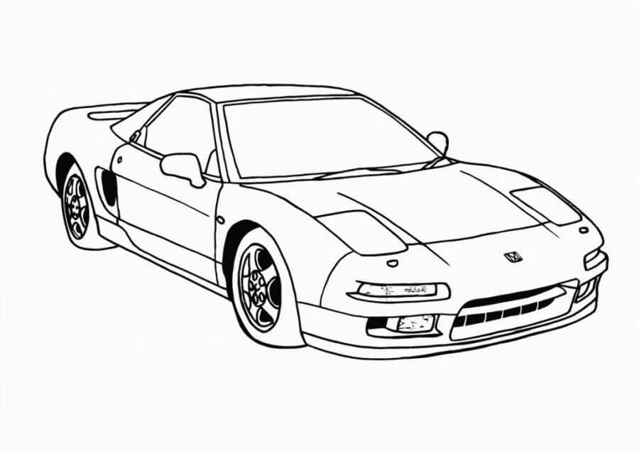 Desenho de Porsche para imprimir