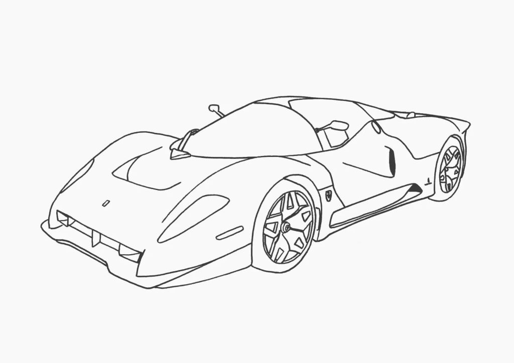 Desenho de Porsche para imprimir