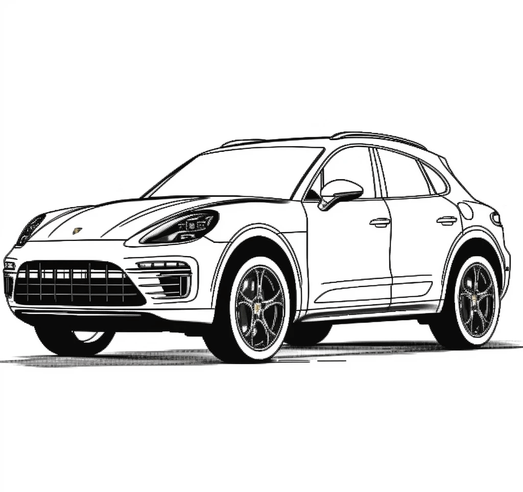 Desenho de Porsche para imprimir
