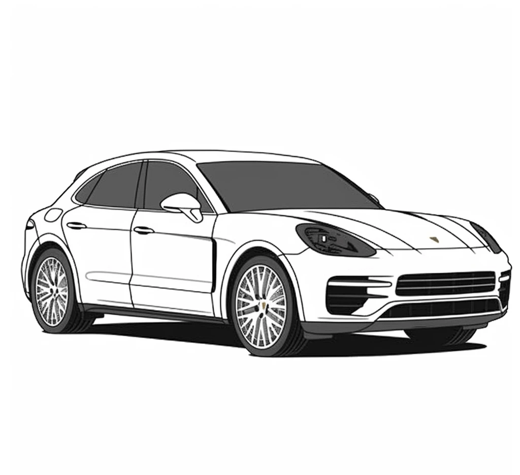 Desenho de Porsche para imprimir
