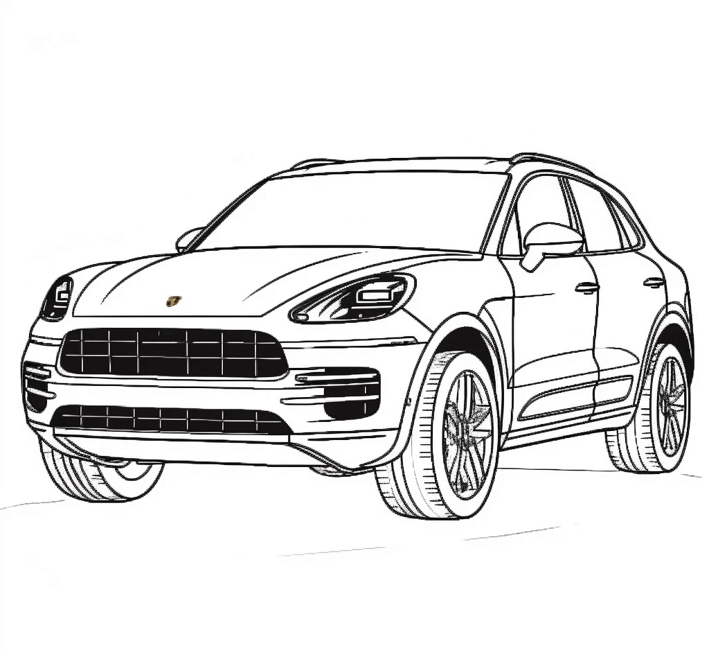 Desenho de Porsche para imprimir