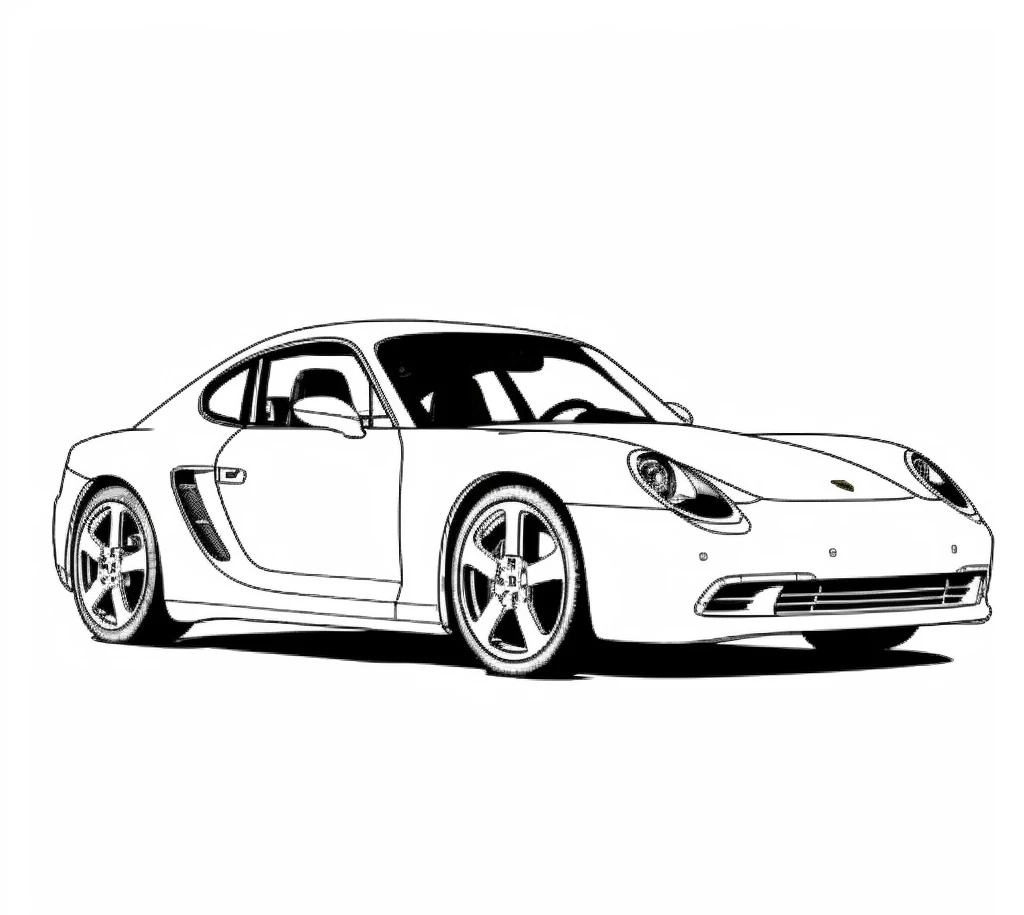 Desenho de Porsche para imprimir