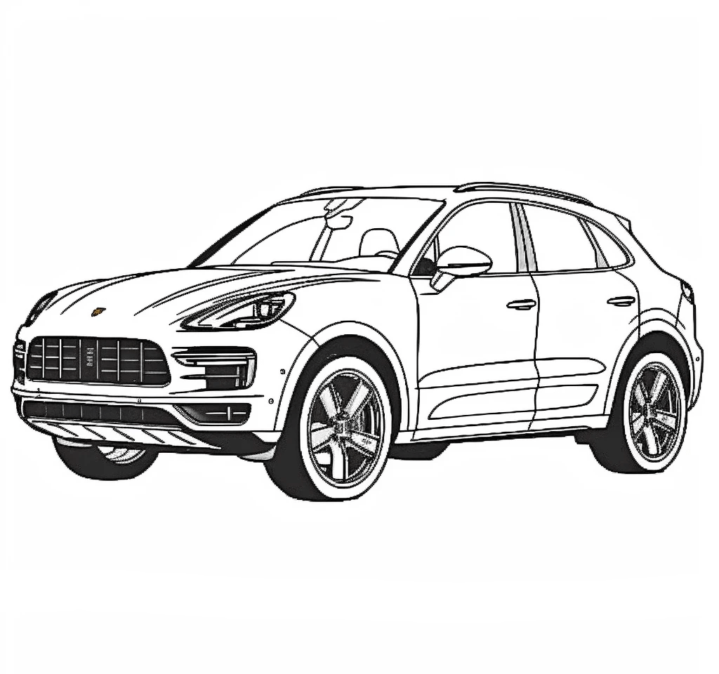 Desenho de Porsche para imprimir