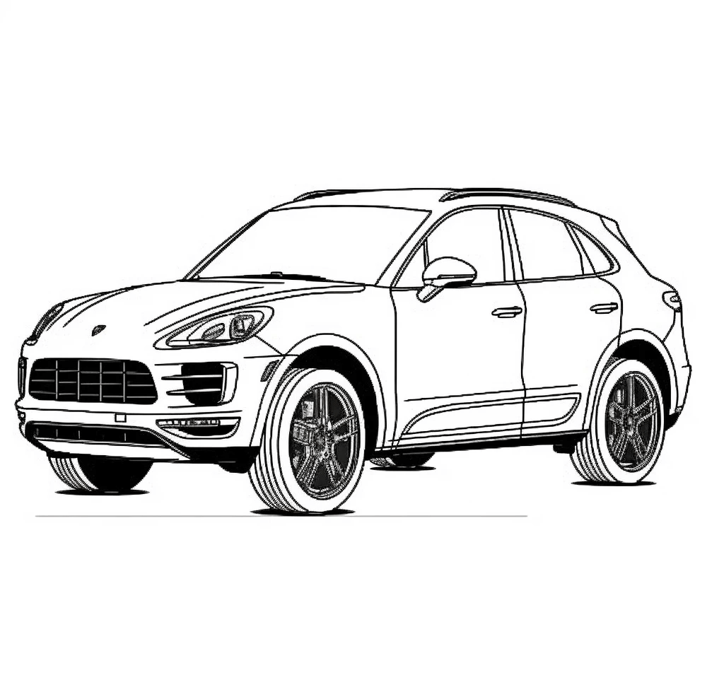 Desenho de Porsche para imprimir