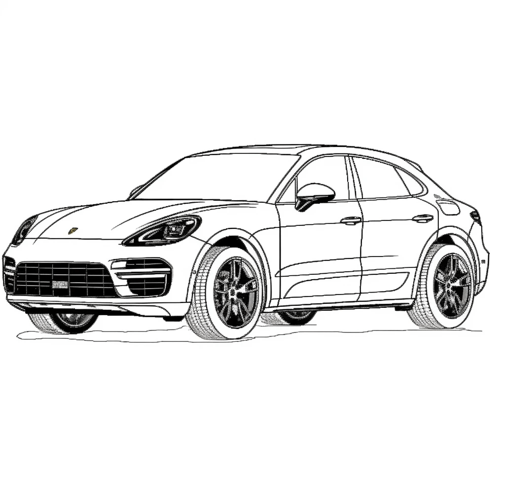 Desenho de Porsche para imprimir