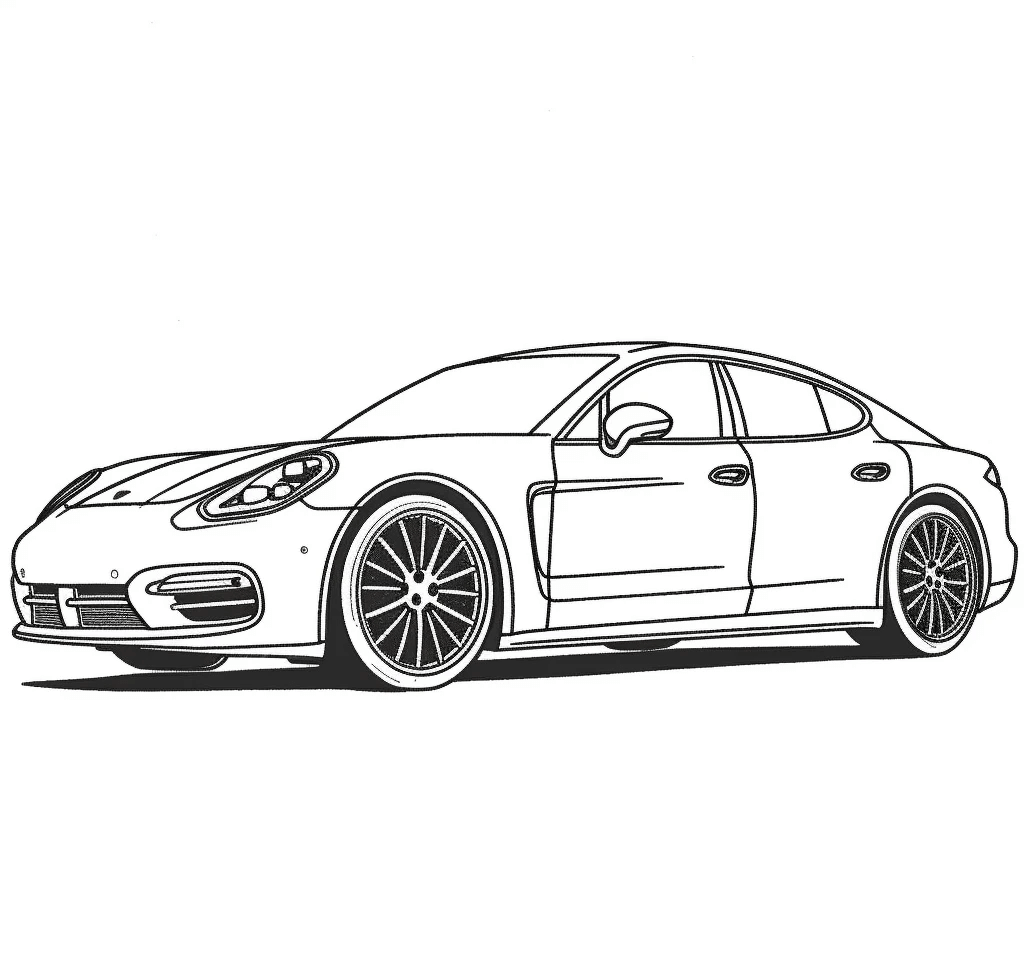 Desenho de Porsche para imprimir
