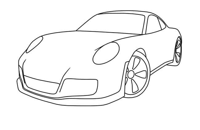 Desenho de Porsche para imprimir