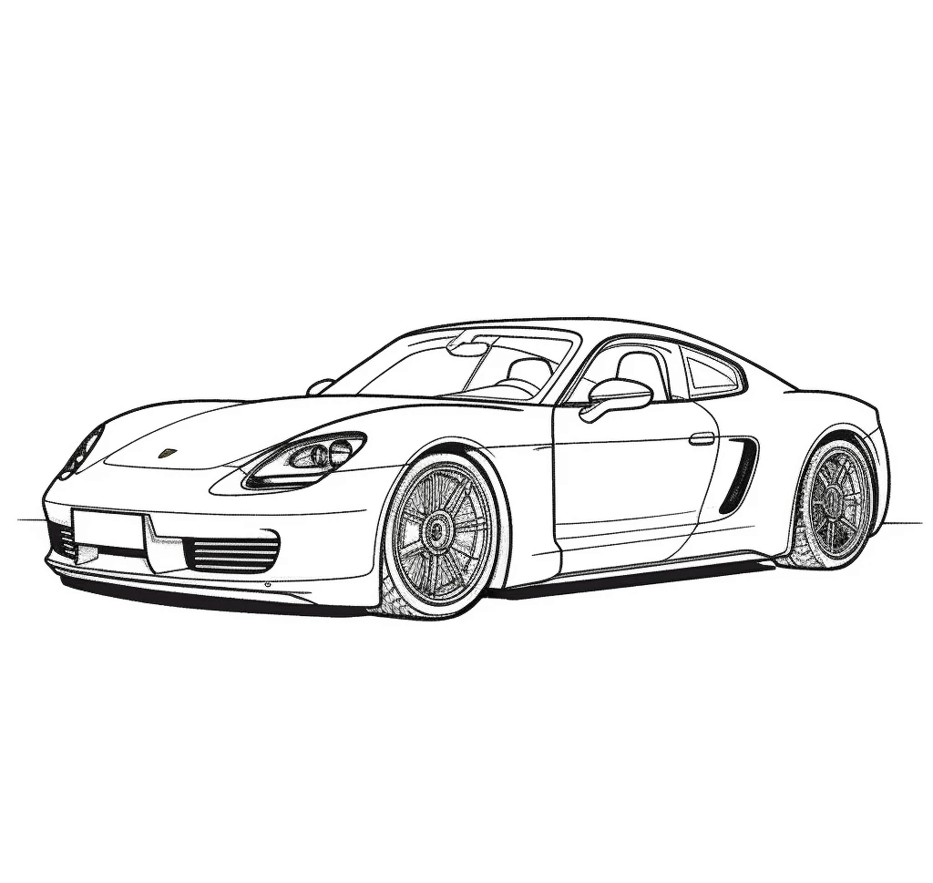 Desenho de Porsche para imprimir