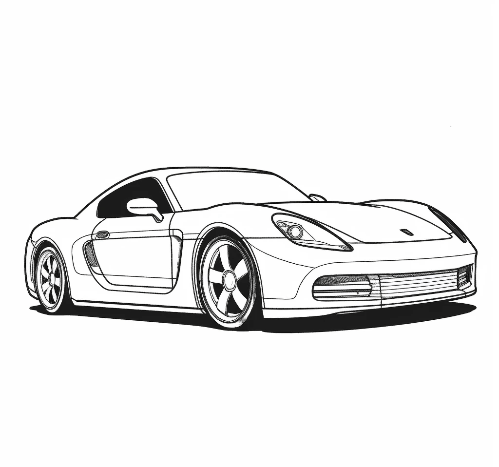 Desenho de Porsche para imprimir