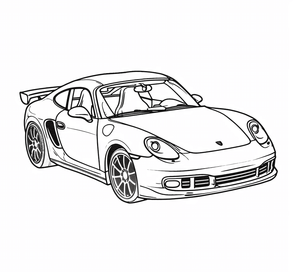 Desenho de Porsche para imprimir