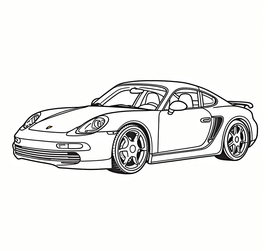Desenho de Porsche para imprimir
