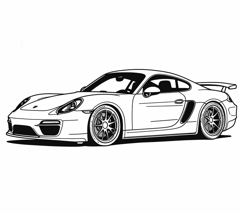 Desenho de Porsche para imprimir