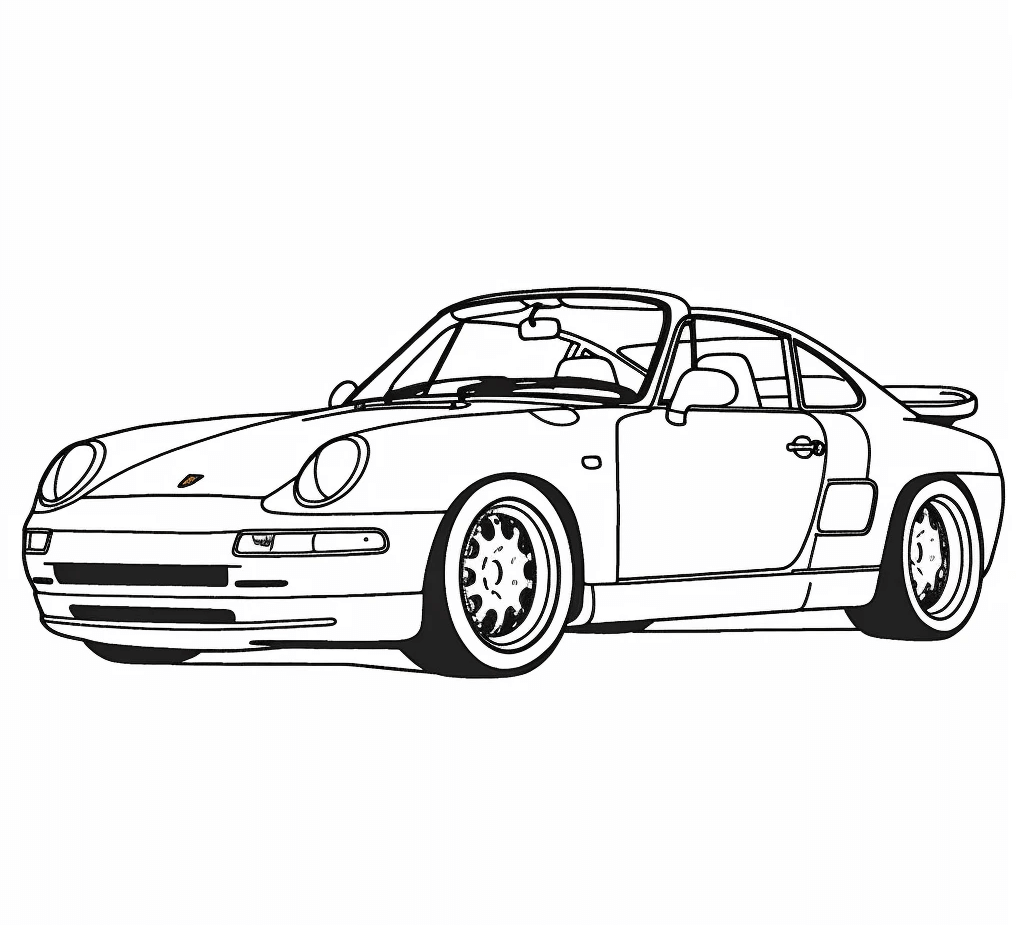 Desenho de Porsche para imprimir