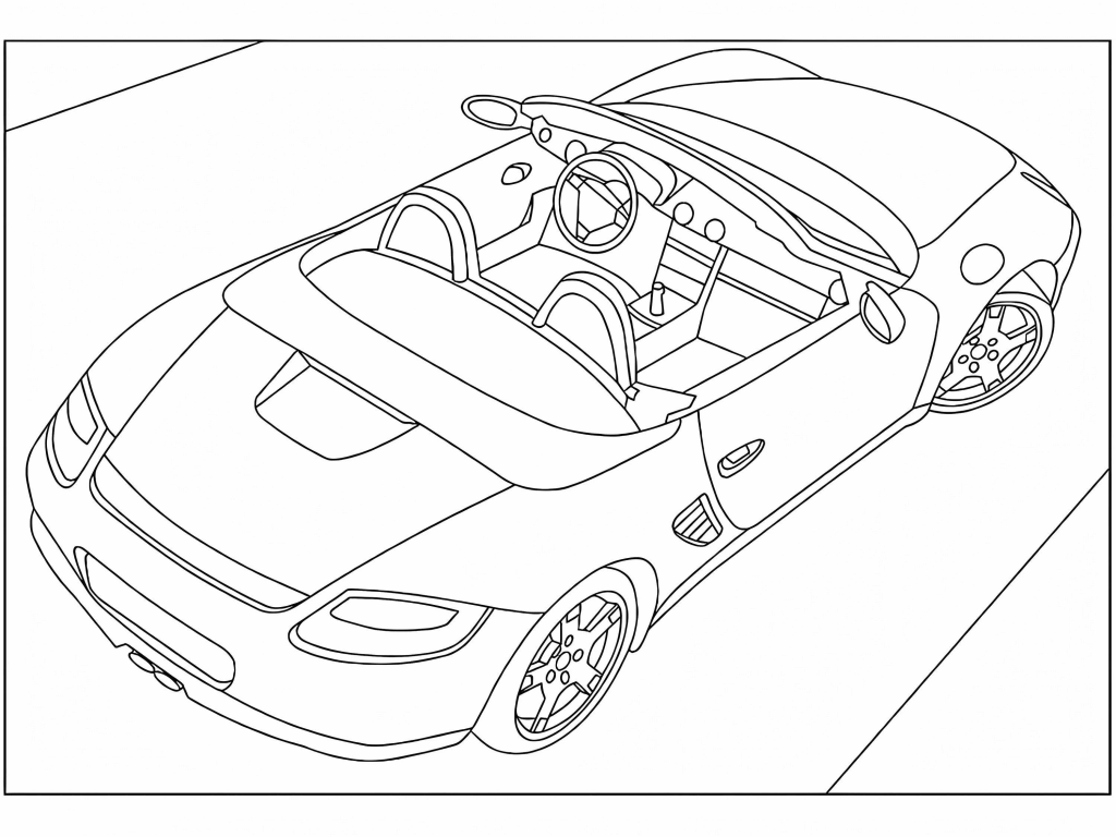 Desenho de Porsche para imprimir