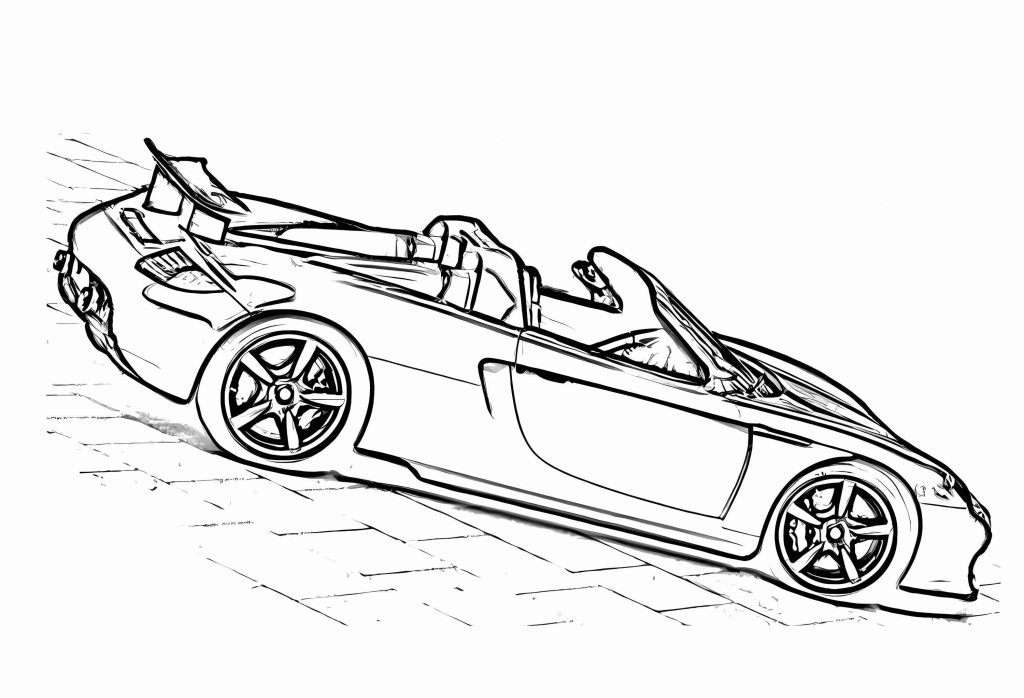 Desenho de Porsche para imprimir