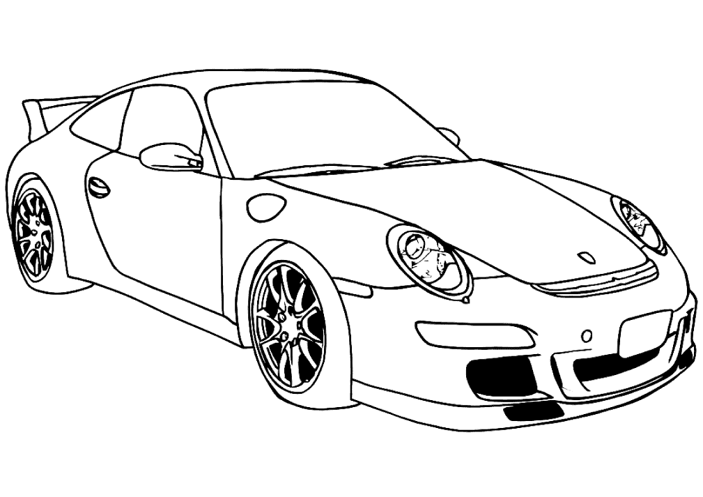 Desenho de Porsche para imprimir