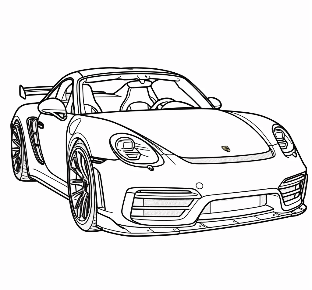 Desenho de Porsche para imprimir