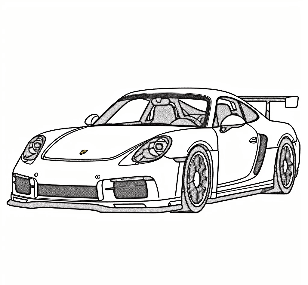 Desenho de Porsche para imprimir