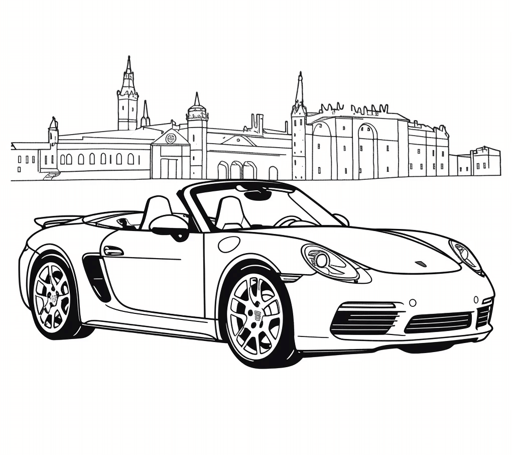 Desenho de Porsche para imprimir