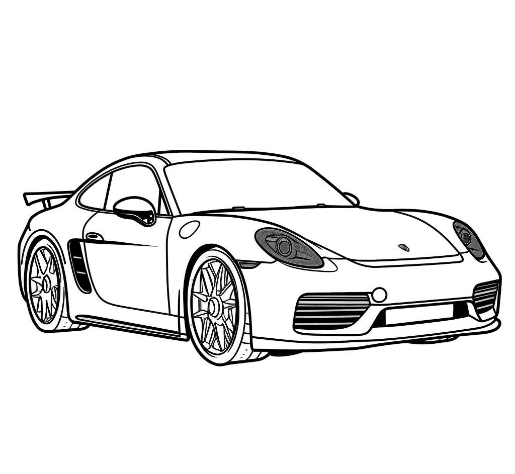 Desenho de Porsche para imprimir