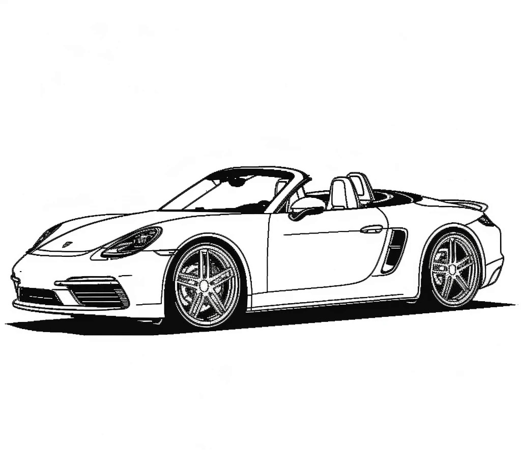 Desenho de Porsche para imprimir