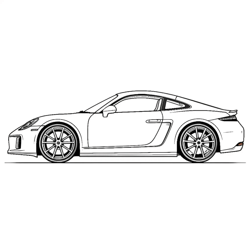 Desenho de Porsche para imprimir