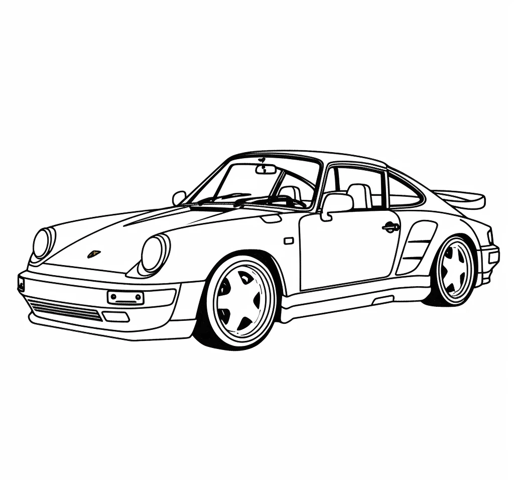 Desenho de Porsche para imprimir
