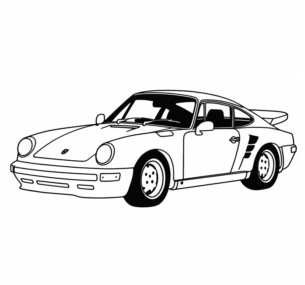 Desenho de Porsche para imprimir