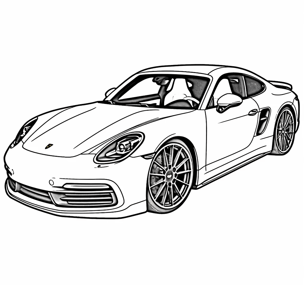 Desenho de Porsche para imprimir