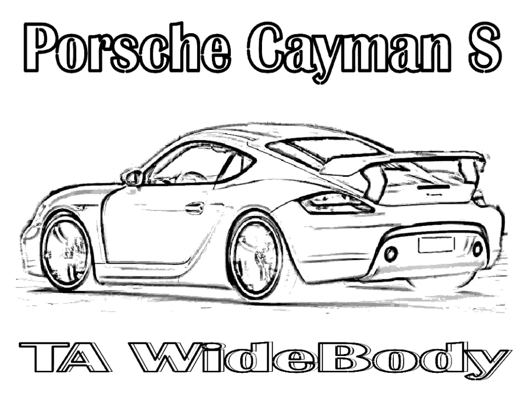 Desenho de Porsche para imprimir