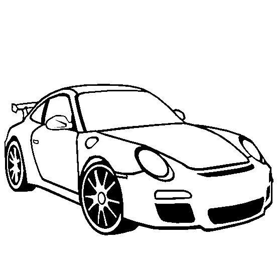Desenho de Porsche para imprimir