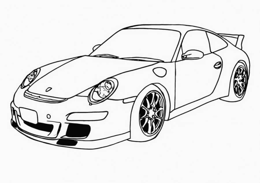 Desenho de Porsche para imprimir