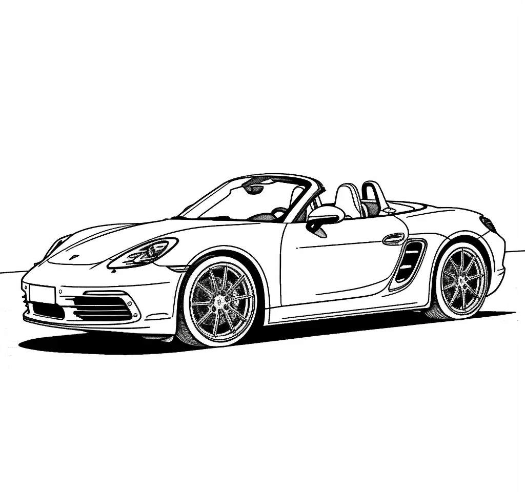 Desenho de Porsche para imprimir