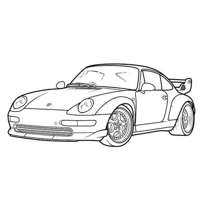Desenho de Porsche para imprimir