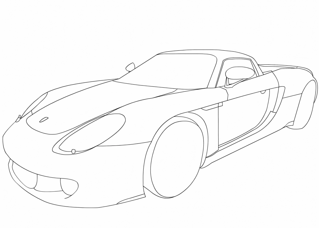 Desenho de Porsche para imprimir