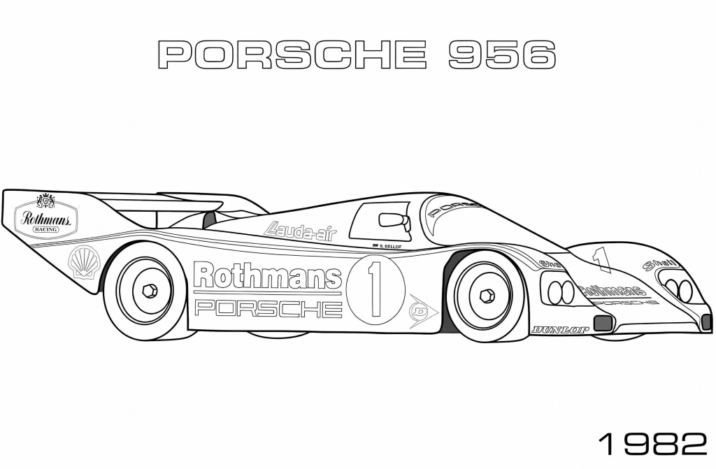 Desenho de Porsche para imprimir