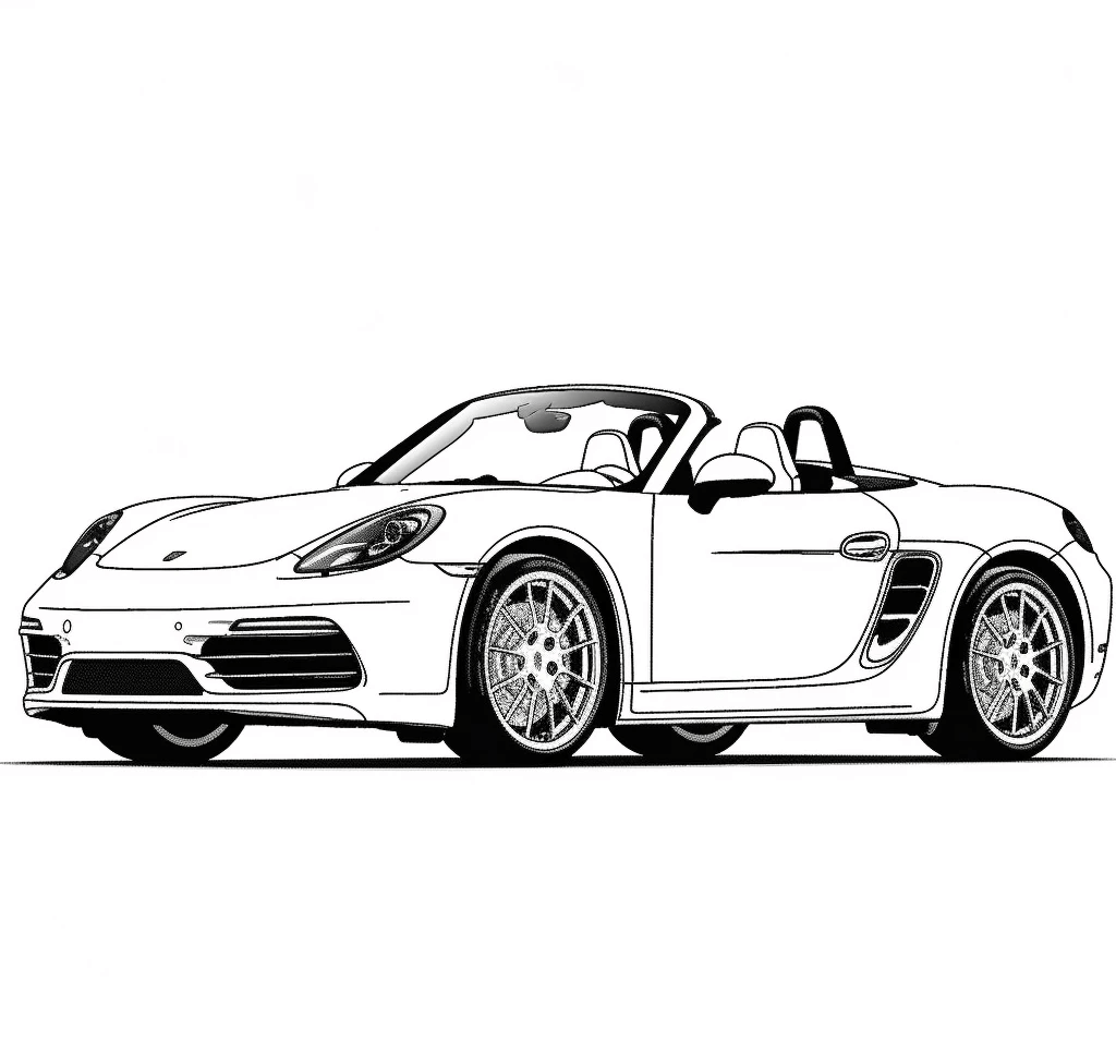 Desenho de Porsche para imprimir