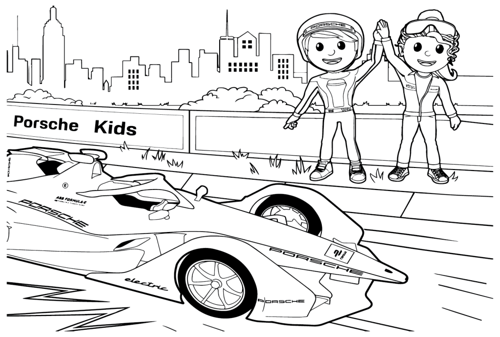 Desenho de Porsche para imprimir