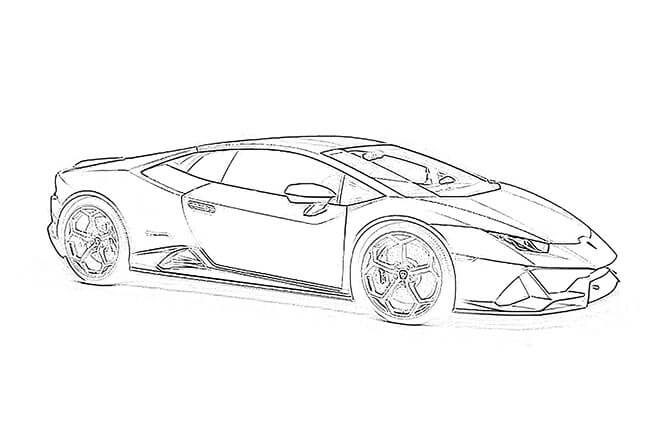 Desenho de Porsche para imprimir