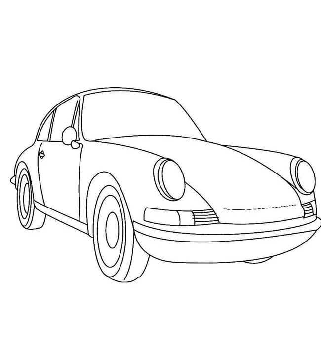 Desenho de Porsche para imprimir