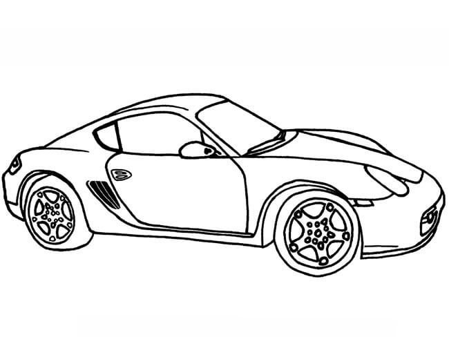 Desenho de Porsche para imprimir