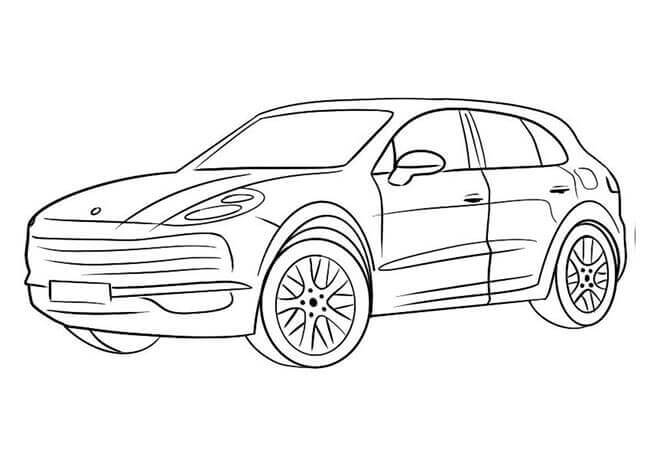 Desenho de Porsche para imprimir