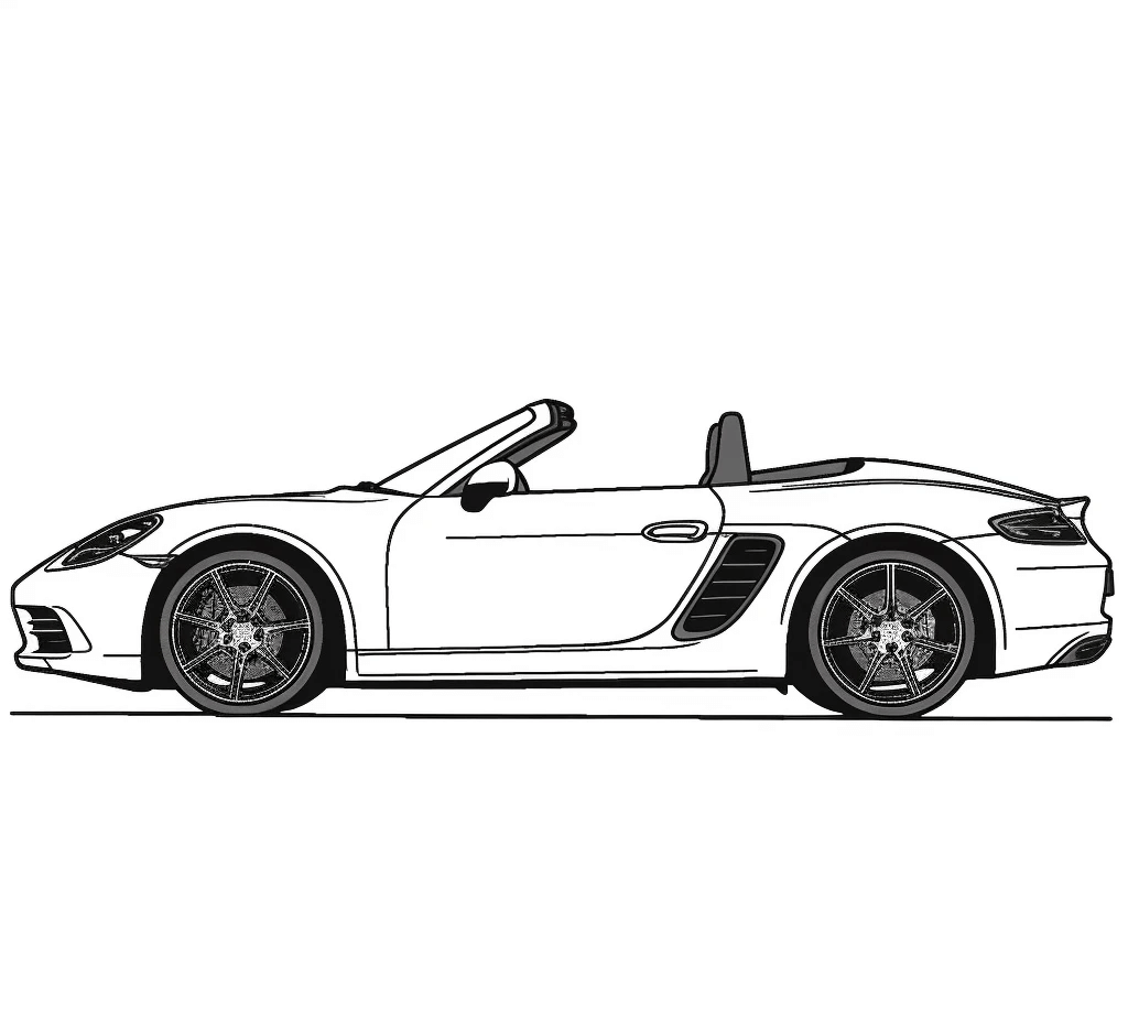 Desenho de Porsche para imprimir