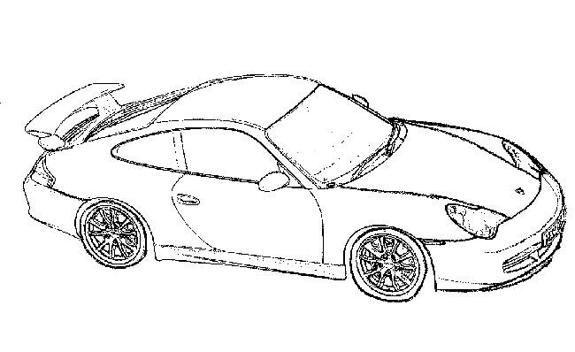 Desenho de Porsche para imprimir